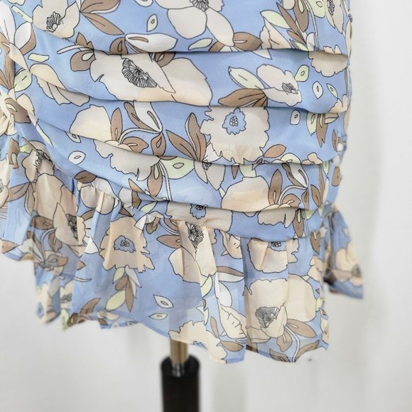 ASTR The Label one sleeve tulip skirt mini dress Sz L NEW - Picture 4 of 9